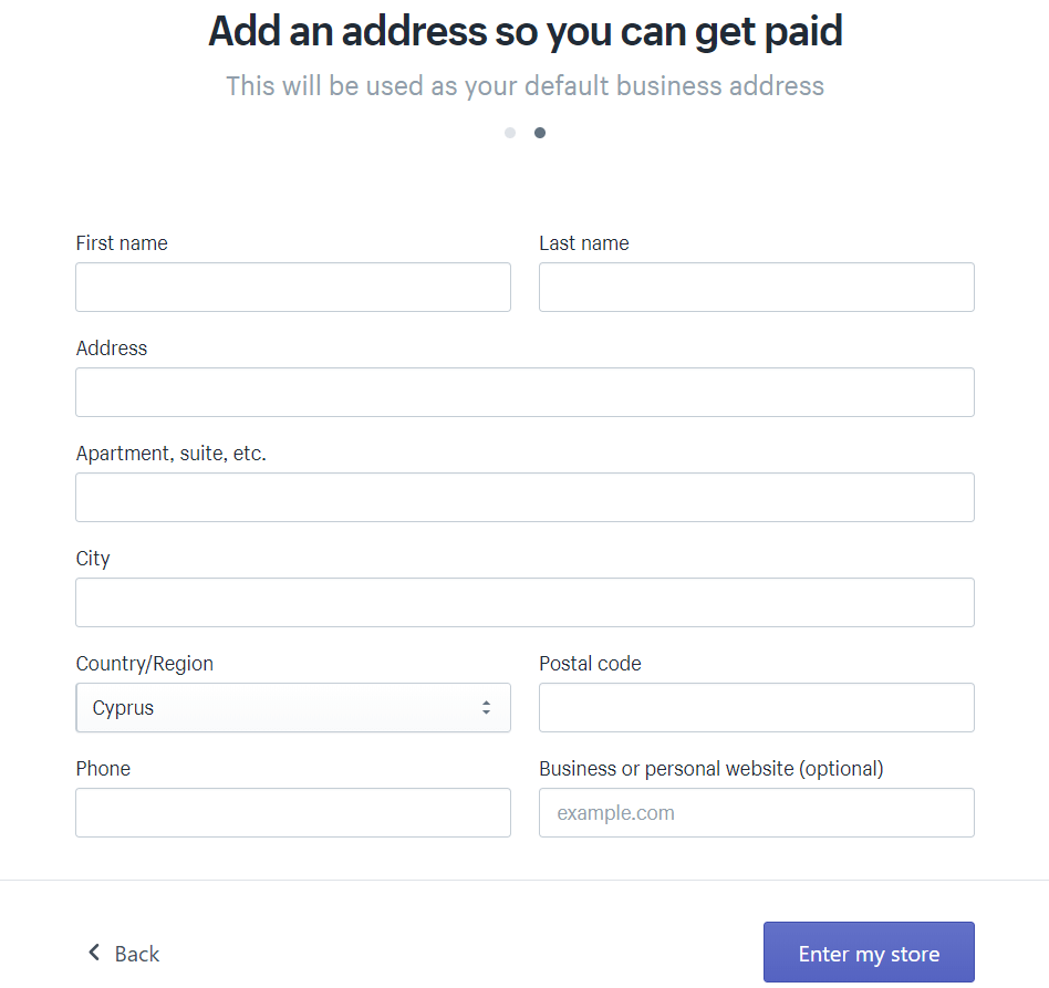 How to create a shopify account screenshot 2